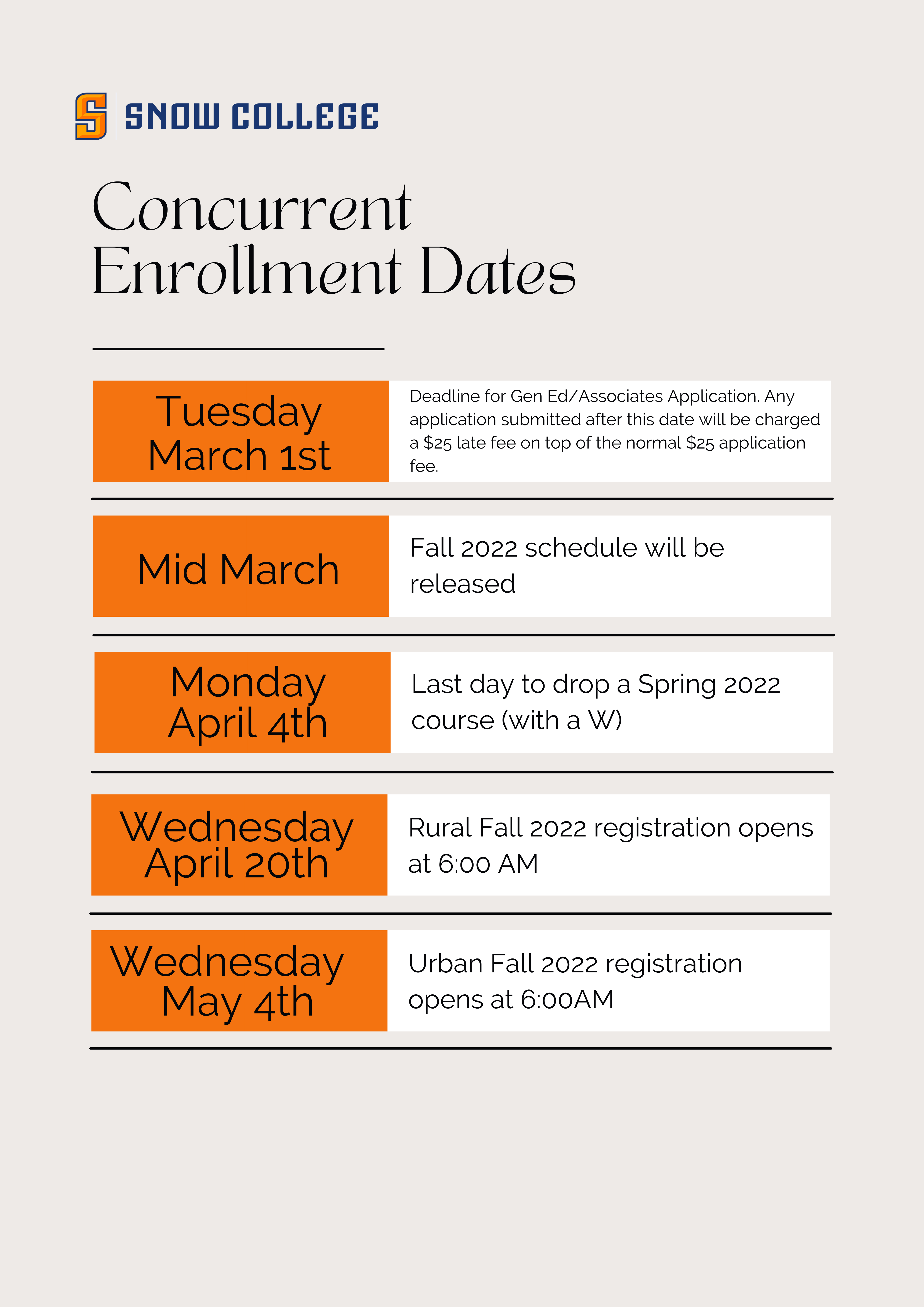 CE Dates Updated