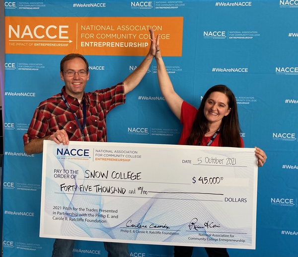 NACCE check for $45,000 to Snow College