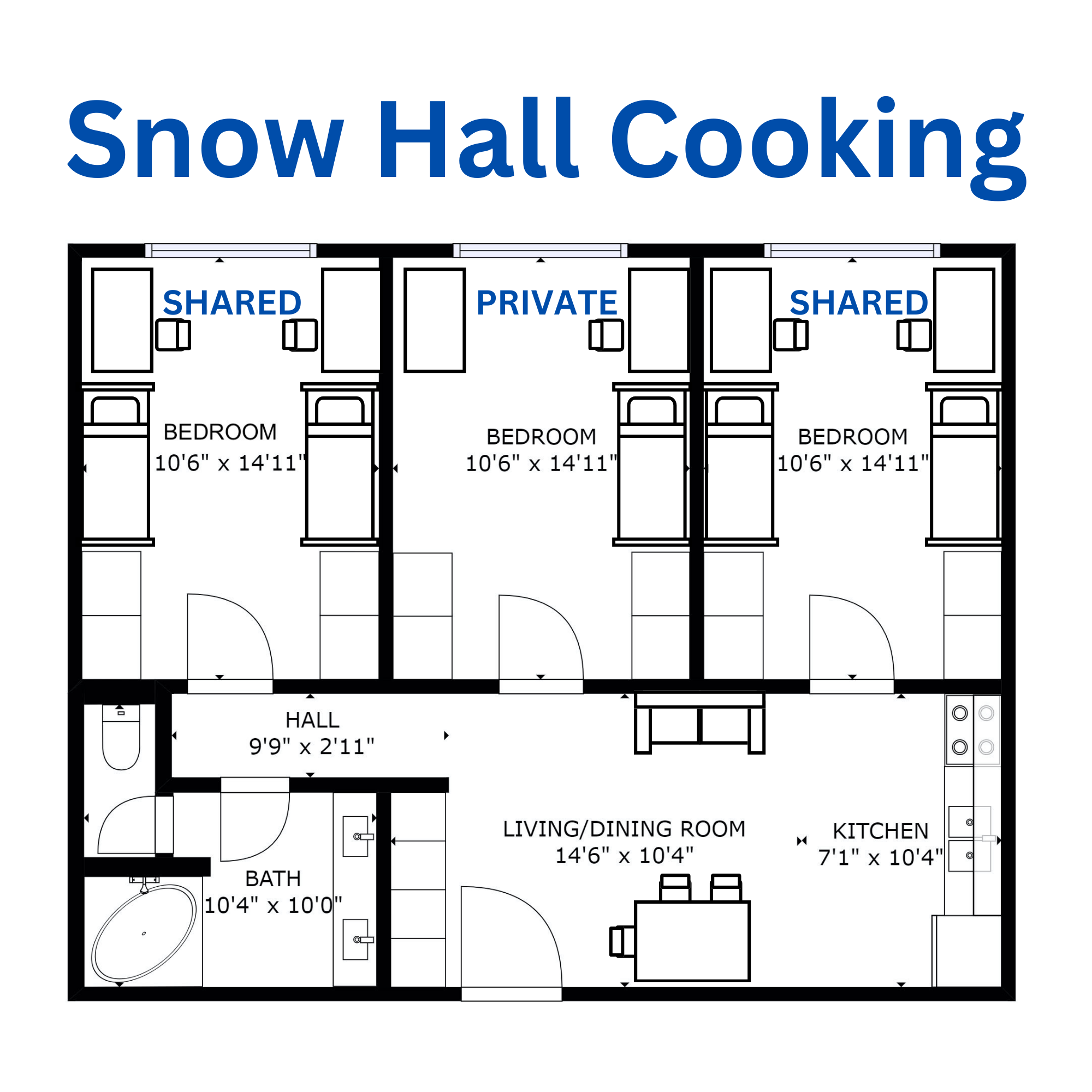 Snow Hall Cooking Apartment Floor Plan