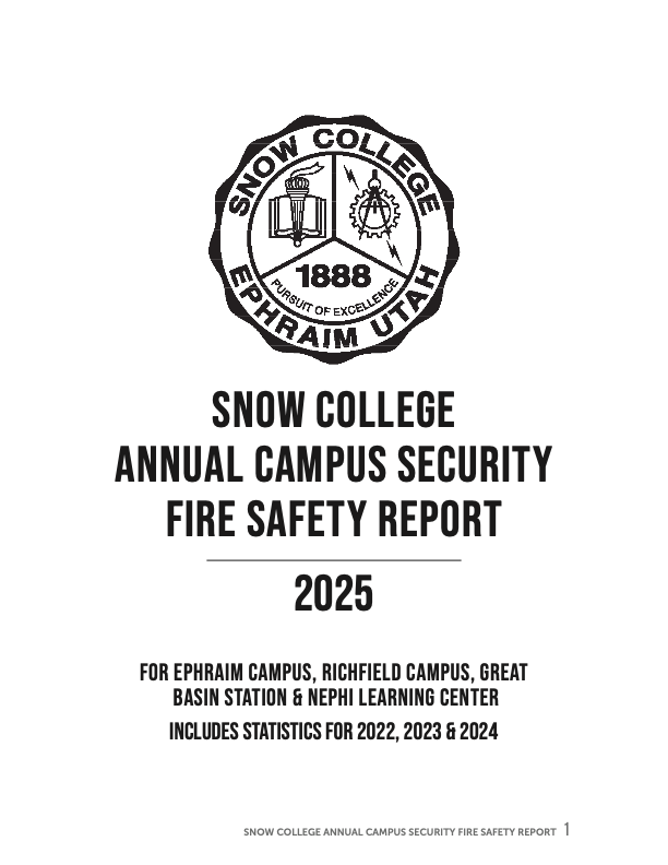 2025 SNOW COLLEGE ANNUAL CAMPUS SECURITY FIRE SAFETY REPORT