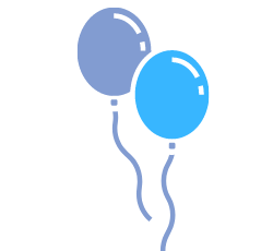 Two balloons.