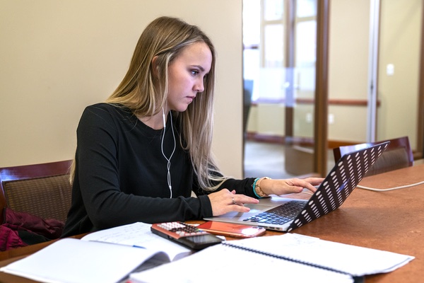 Studying in the Library